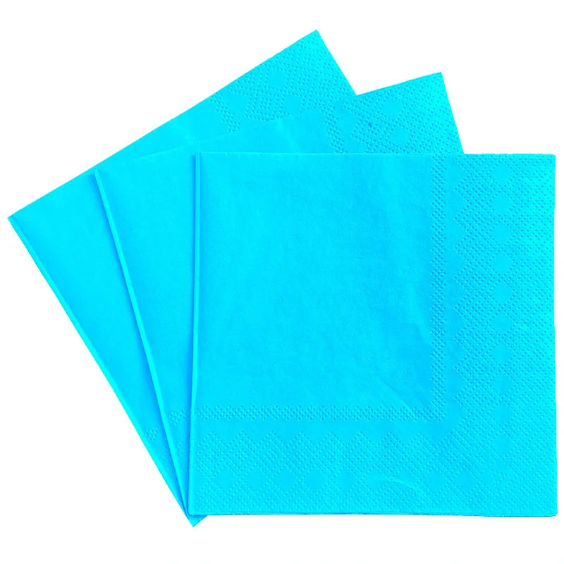 Serviette Anniversaire Bleue Ciel Douce