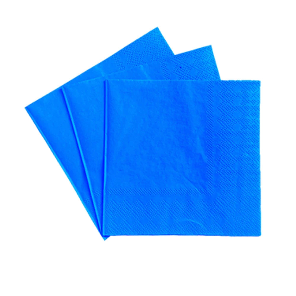 Serviette Anniversaire Bleue Jetables