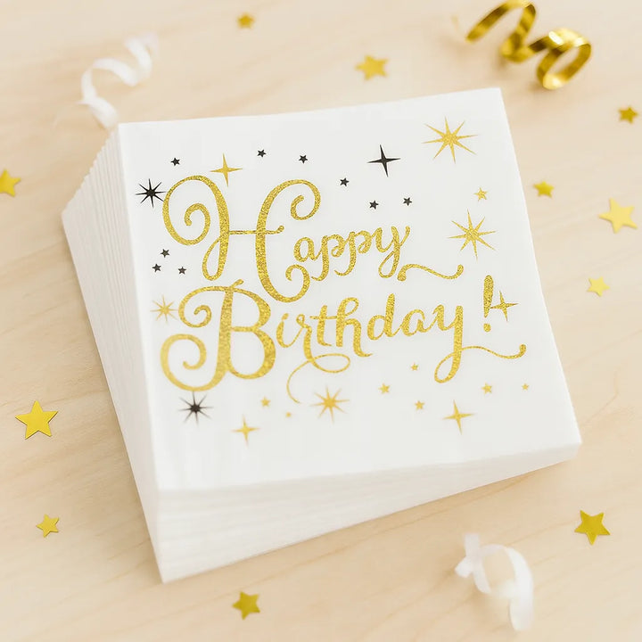 Serviette Anniversaire Happy Birthday 1