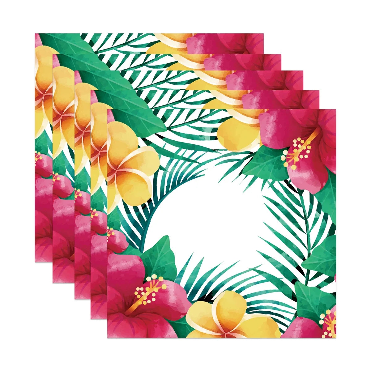 Serviette Anniversaire Hibiscus 