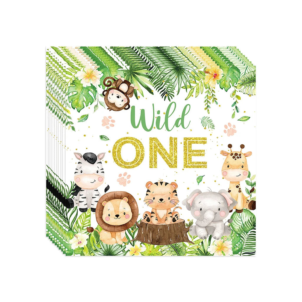 Serviette Anniversaire Jungle