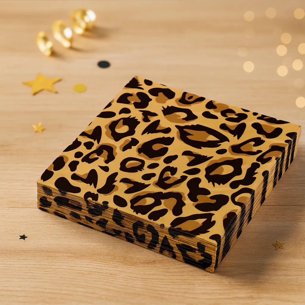 Serviette Anniversaire Léopard 1