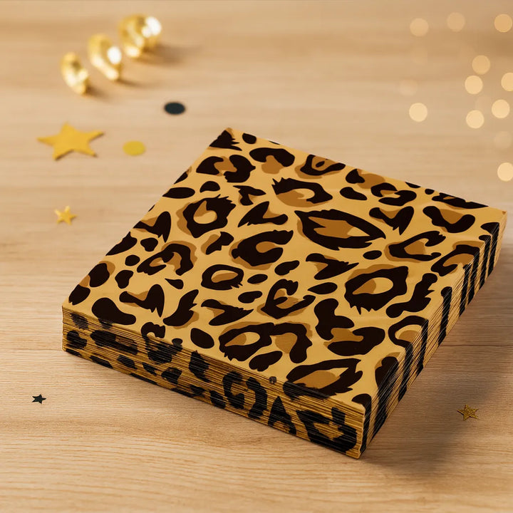 Serviette Anniversaire Léopard 1