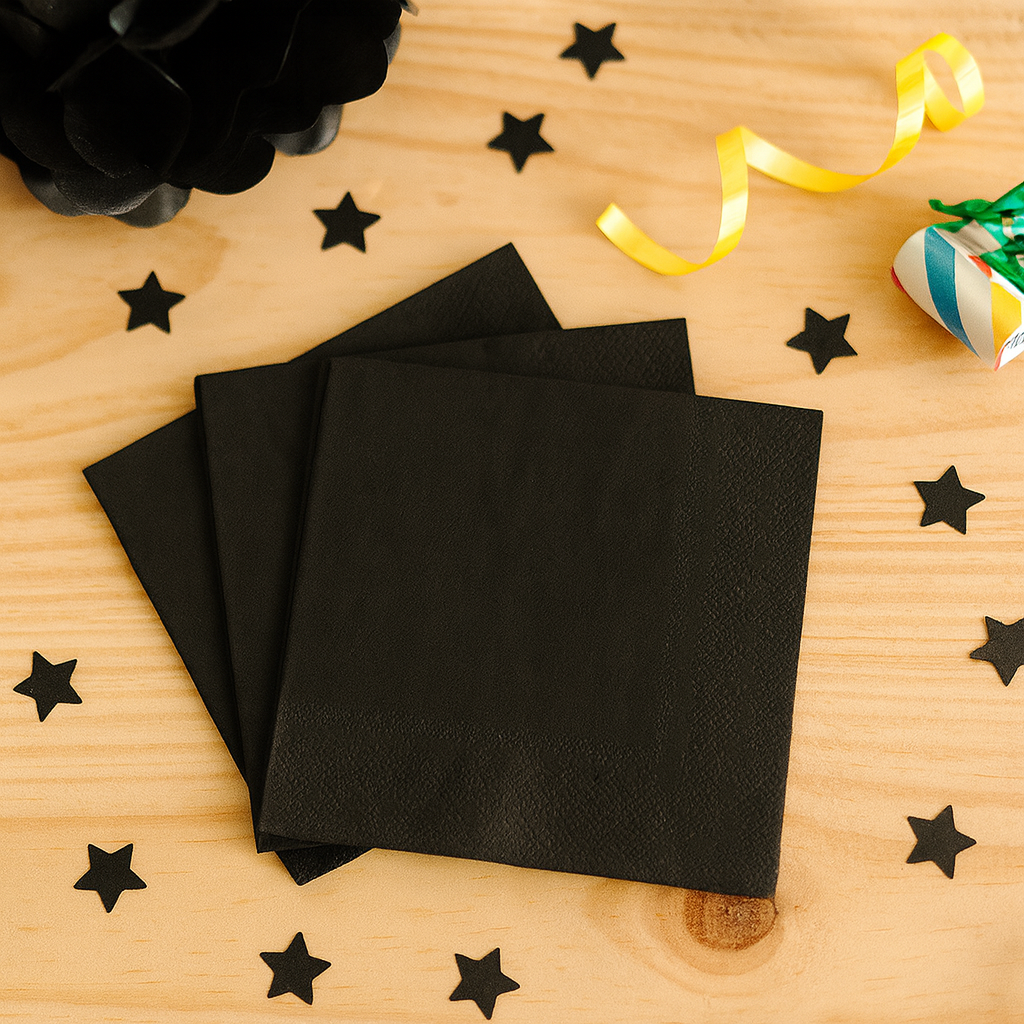 Serviette Anniversaire Noire