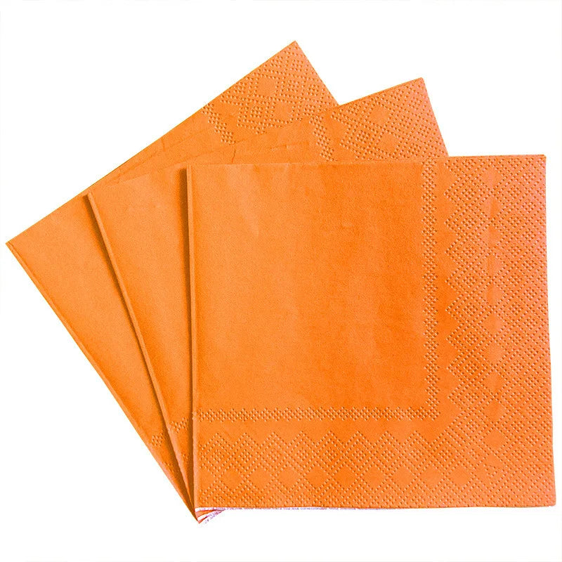 Serviette Anniversaire Orange