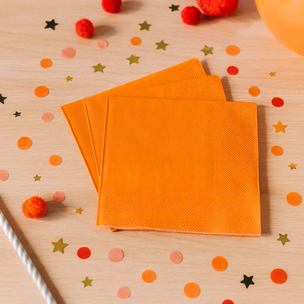 Serviette Anniversaire Orange 1