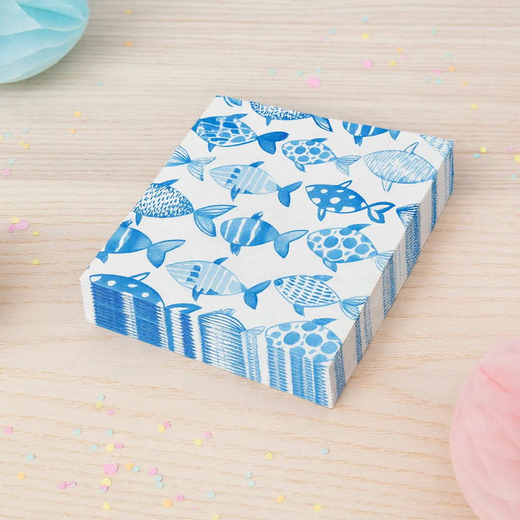 Serviette Anniversaire Poissons 1