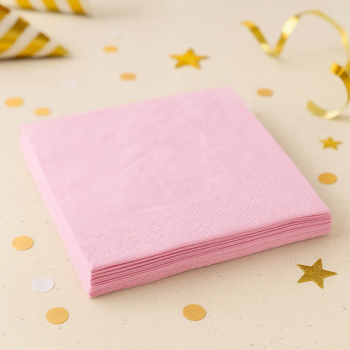 Serviette Anniversaire Rose Claire 1