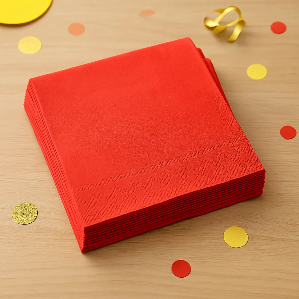 Serviette Anniversaire Rouge 1