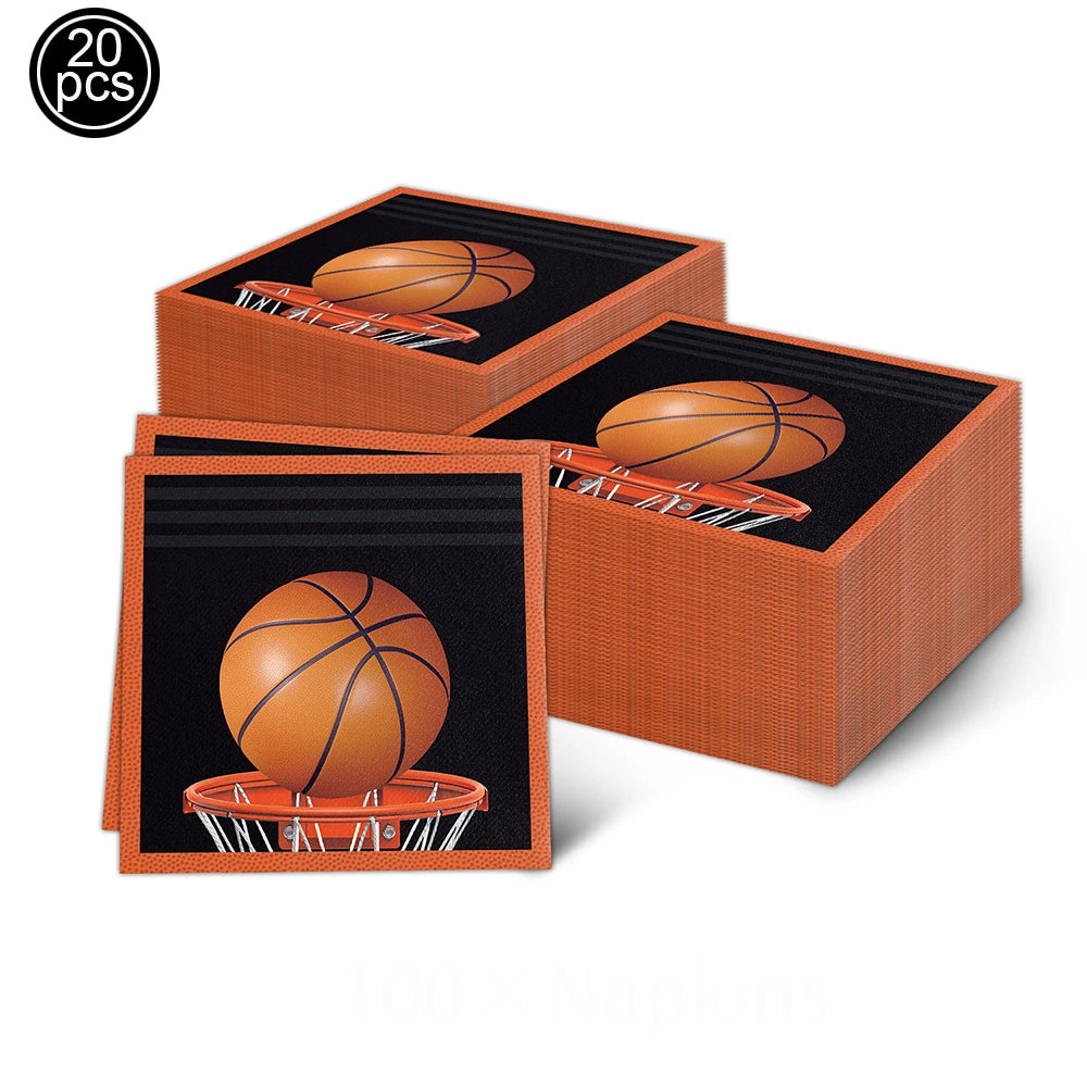 Serviette Anniversaire Thème Basketball