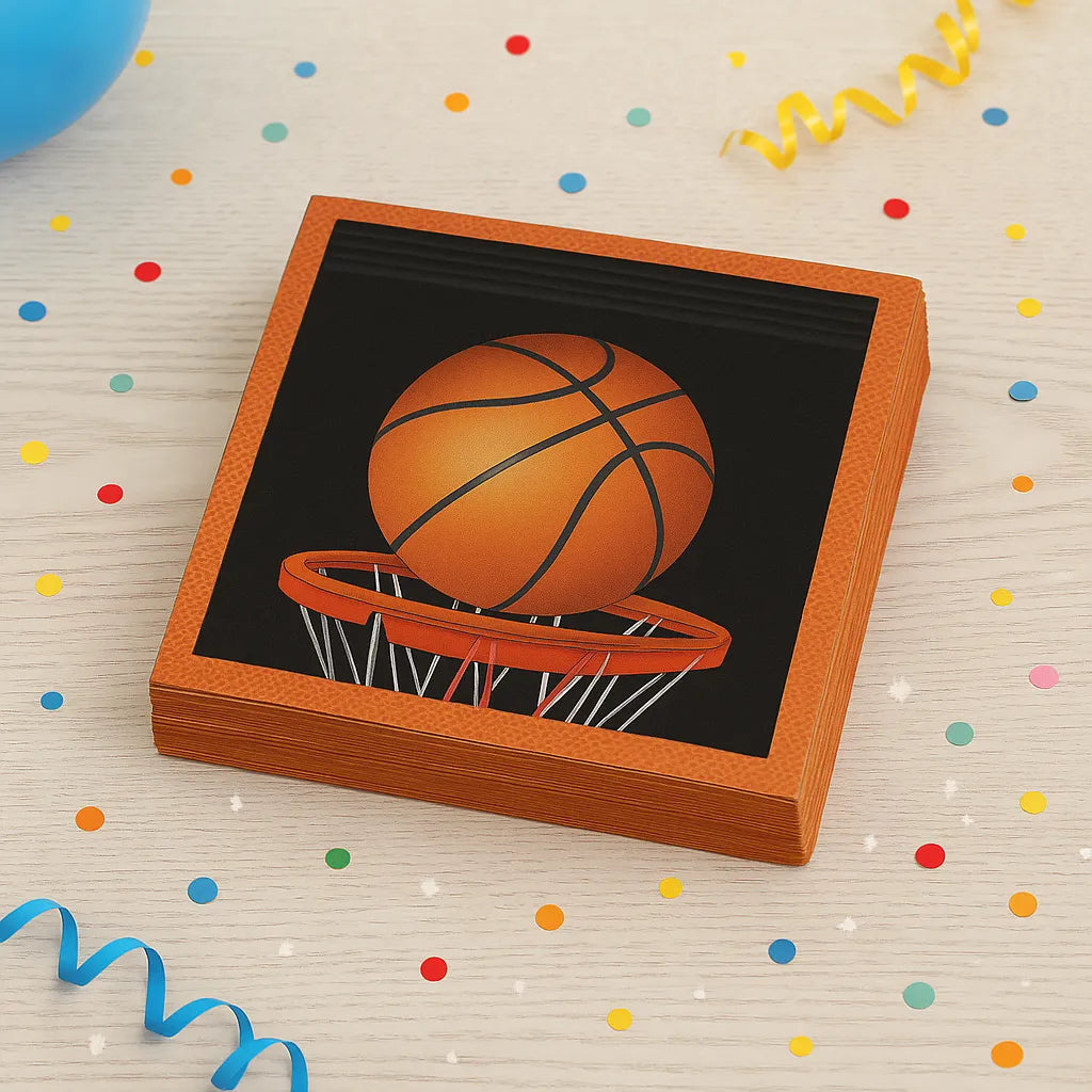 Serviette Anniversaire Thème Basketball 1