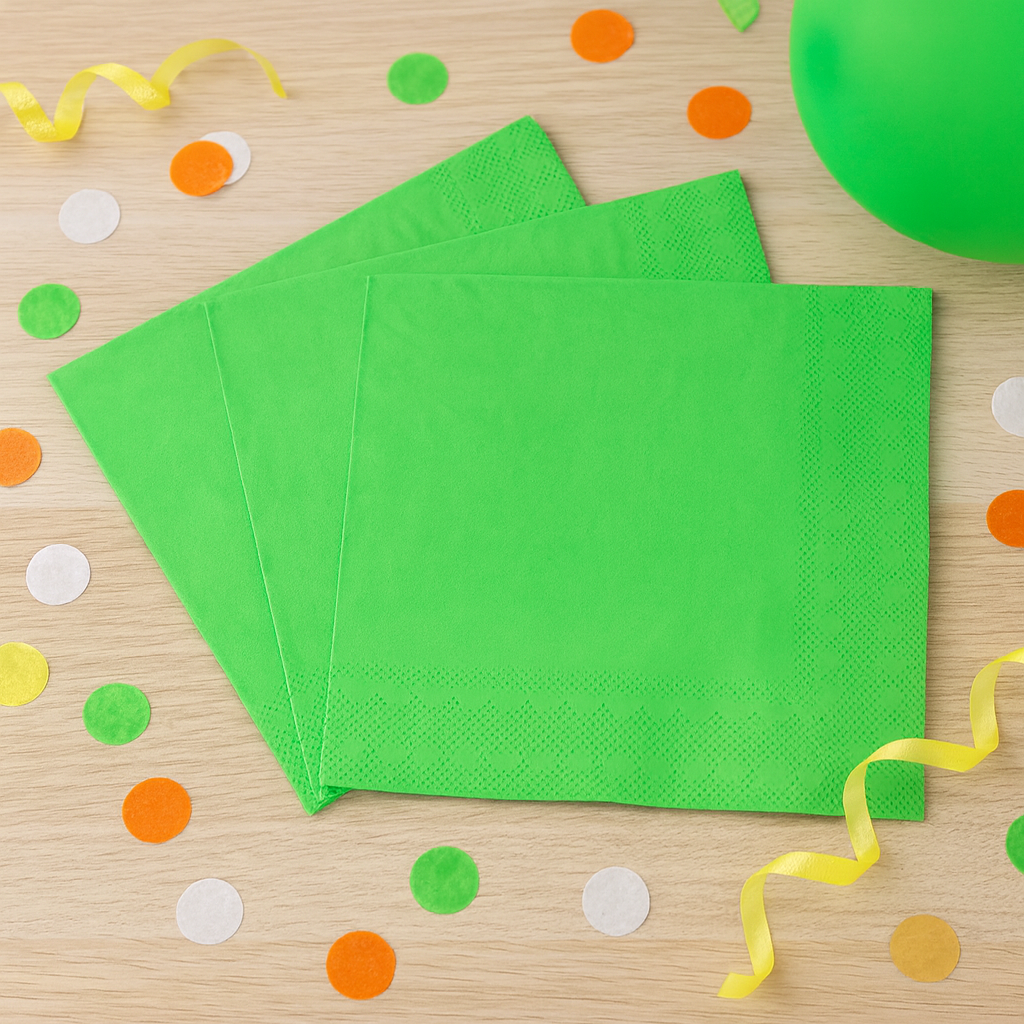 Serviette Anniversaire Verte