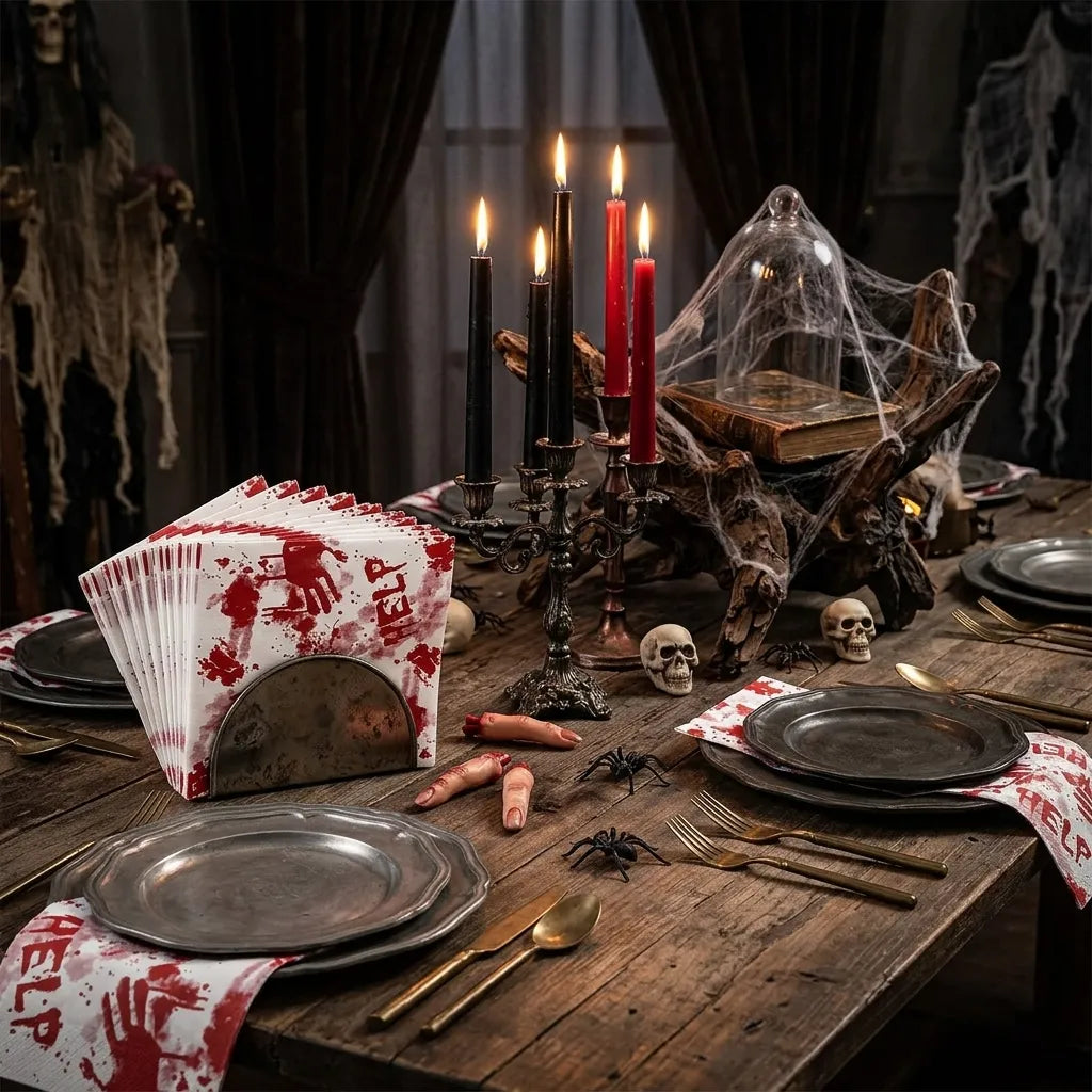 Serviette Halloween Help Unique