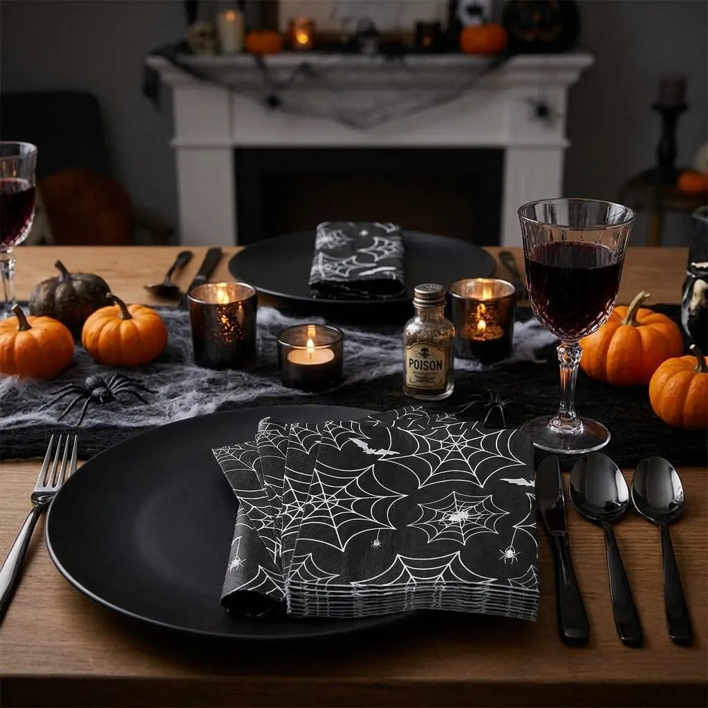 Serviette Halloween Toile d’Araignée Unique