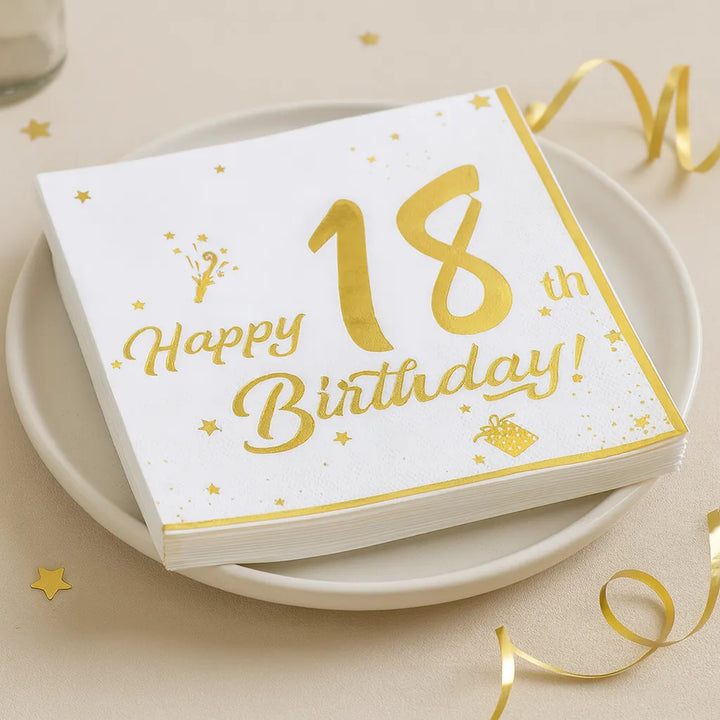 Serviette Happy 18th Birthday 1