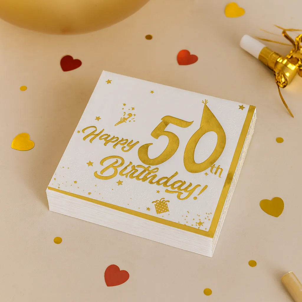 Serviette Happy 50th Birthday 1