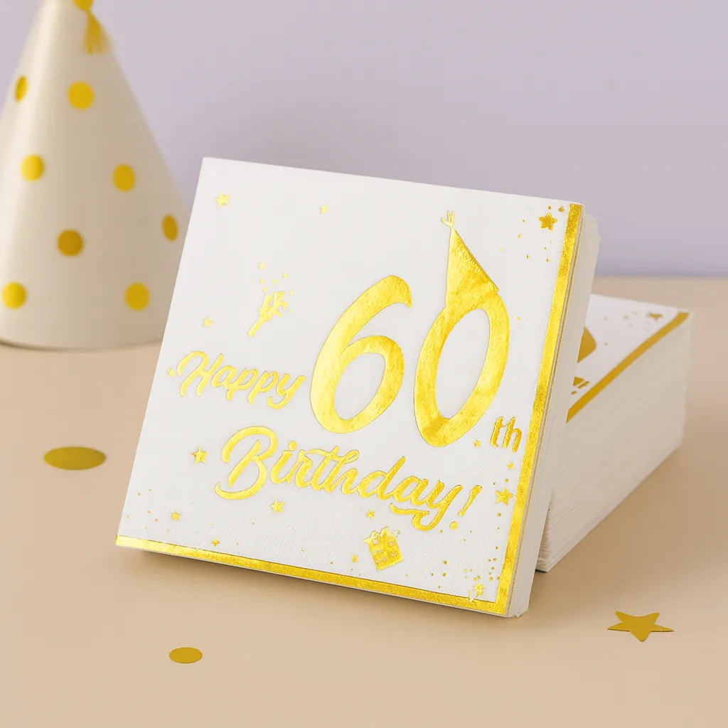 Serviette Happy 60th Birthday 1
