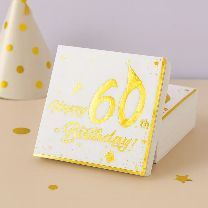 Serviette Happy 60th Birthday 1