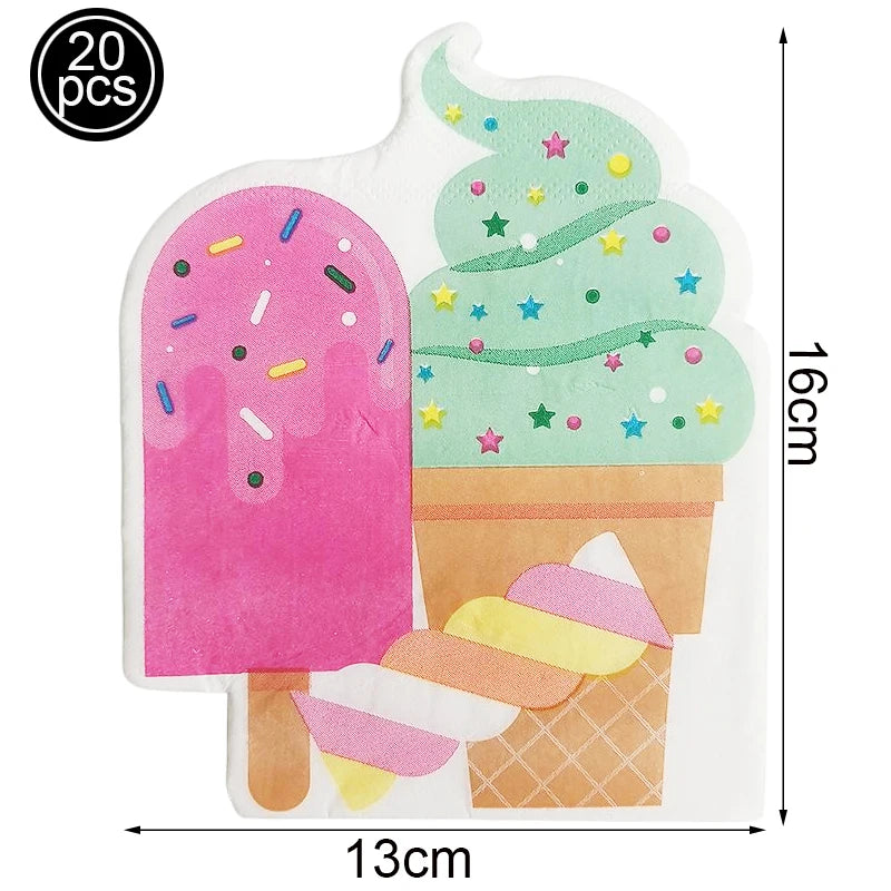 Serviette Jetable Ice Cream Originale