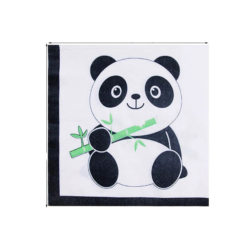 Serviette Jetable Panda Mignon