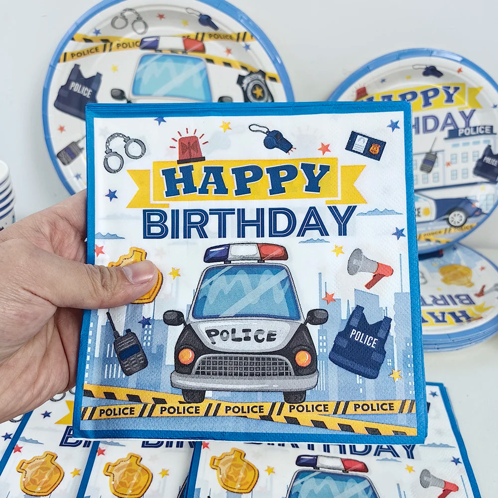 Serviette Jetable Police