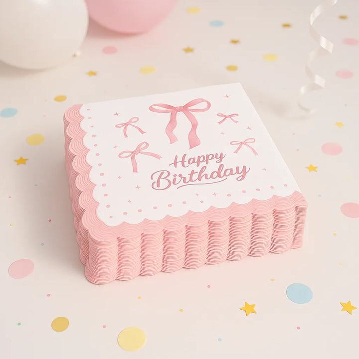 Serviette Jetable Rose Stylée 1