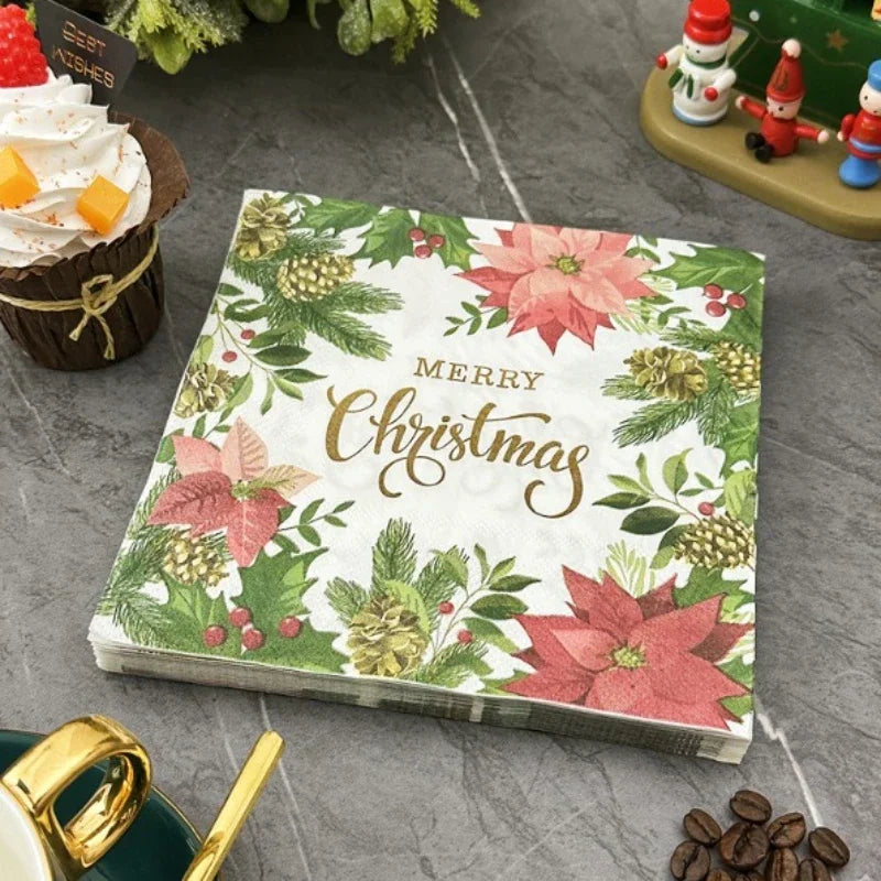 Serviette Merry Christmas en Papier