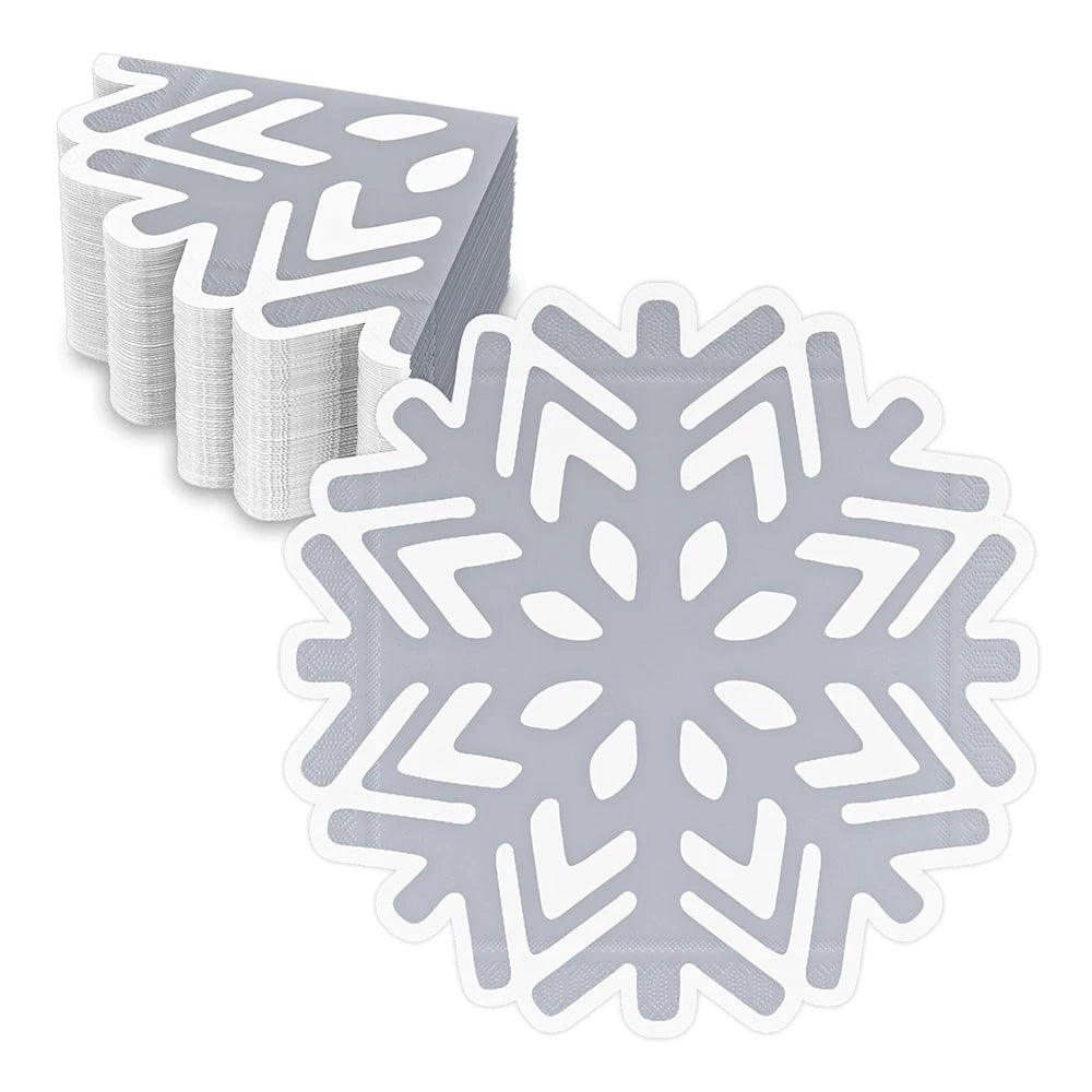 Serviette Noël Flocon de Neige Unique