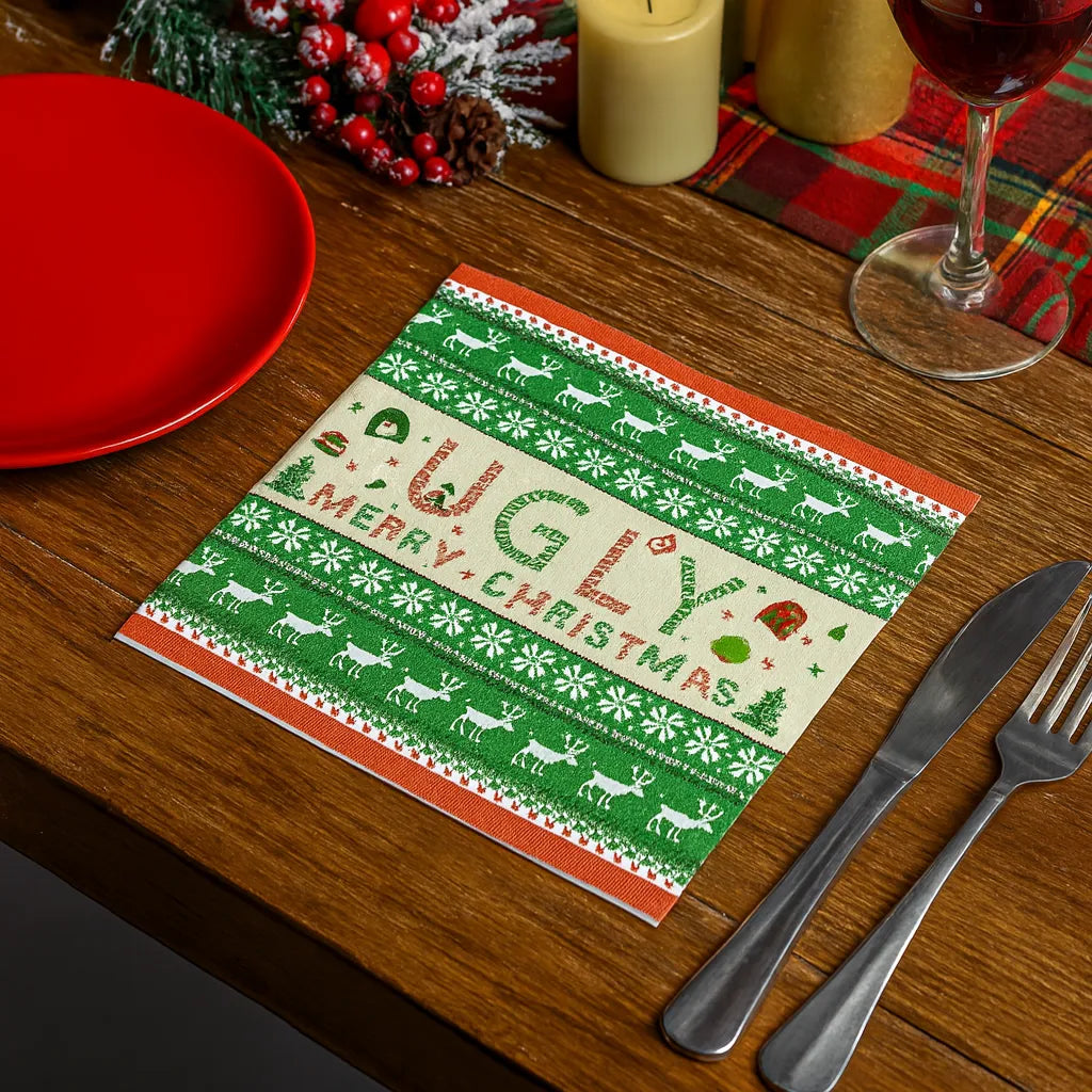 Serviette Noël en Papier Chic