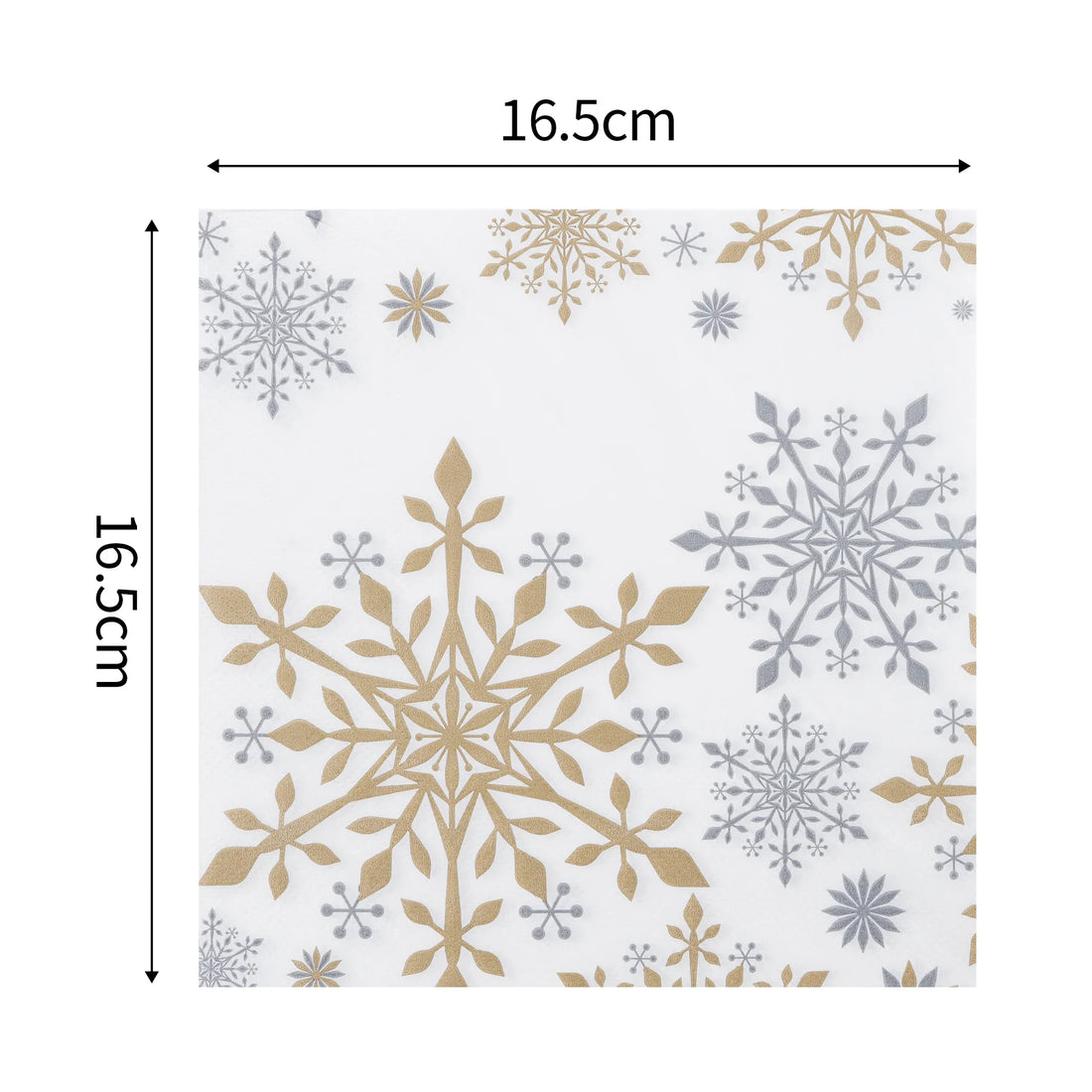 Serviette Noël en Papier Flocons Design Dimension