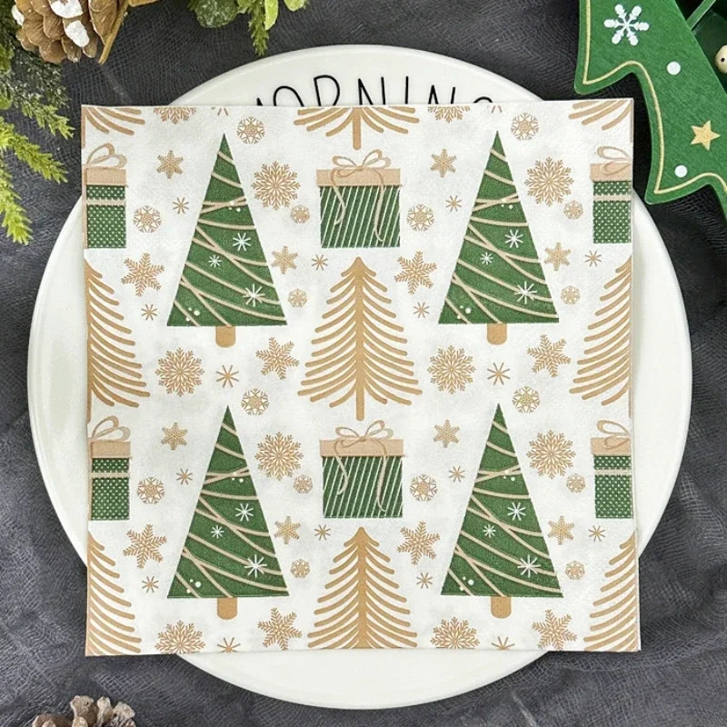 Serviette Noël en Papier Style Nordique