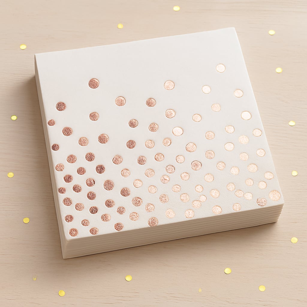 Serviette à  Pois Rose Gold