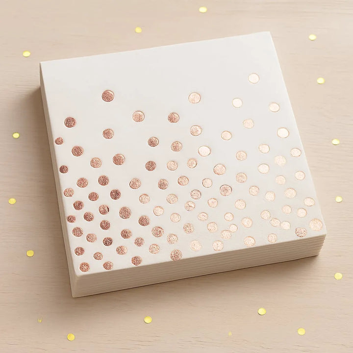 Serviette à  Pois Rose Gold 1