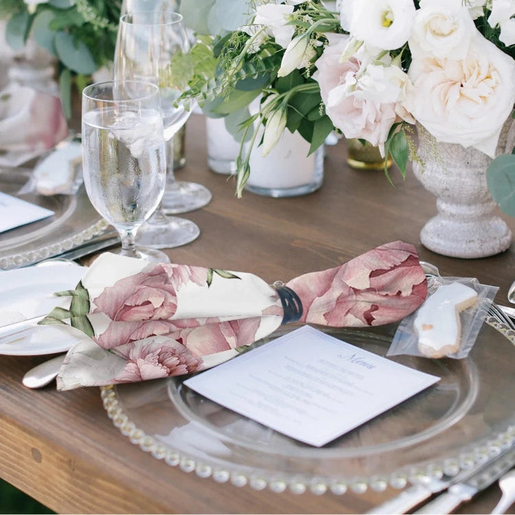 Serviette Saint-Valentin Fleurie chic