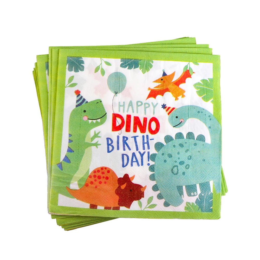 Serviette Vaisselle Happy Dino Birthday