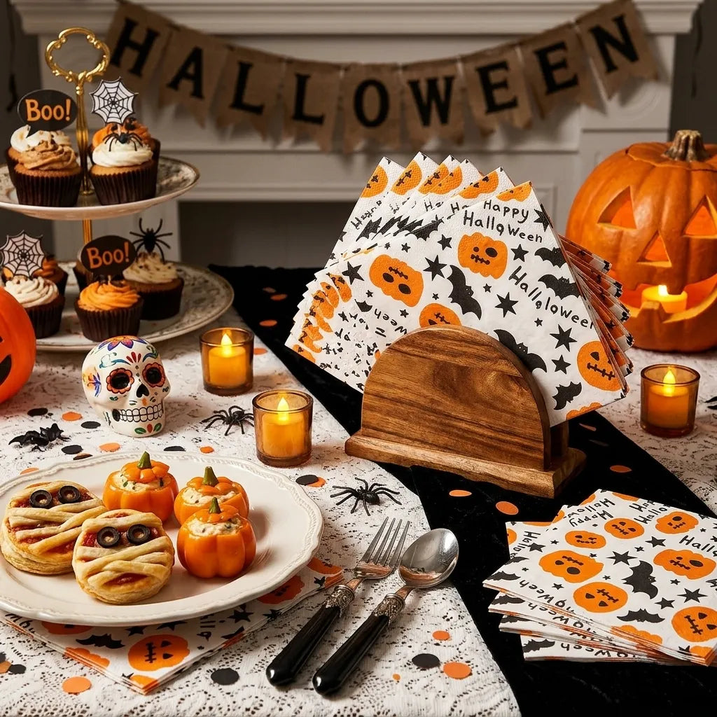 Serviette de Table Happy Halloween Unique