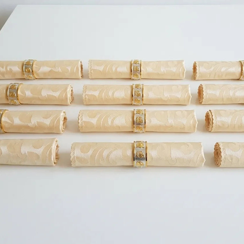 Serviette de Table Jacquard Beige Chic