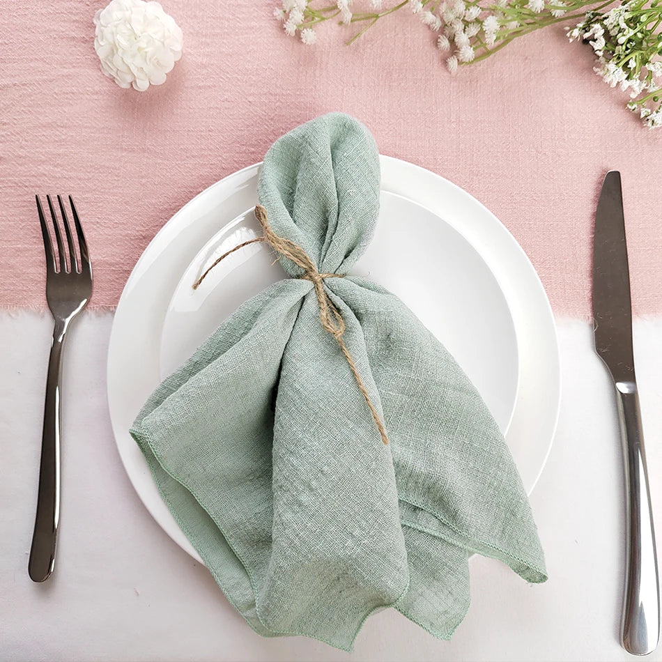 Serviette de Table en Coton Léger Gris