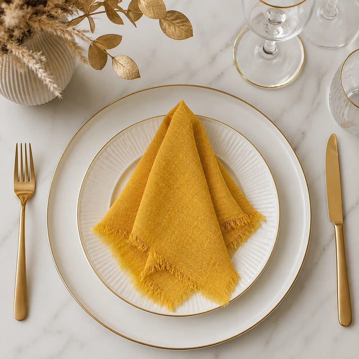 Serviette de Table en Gaze de Coton Moderne