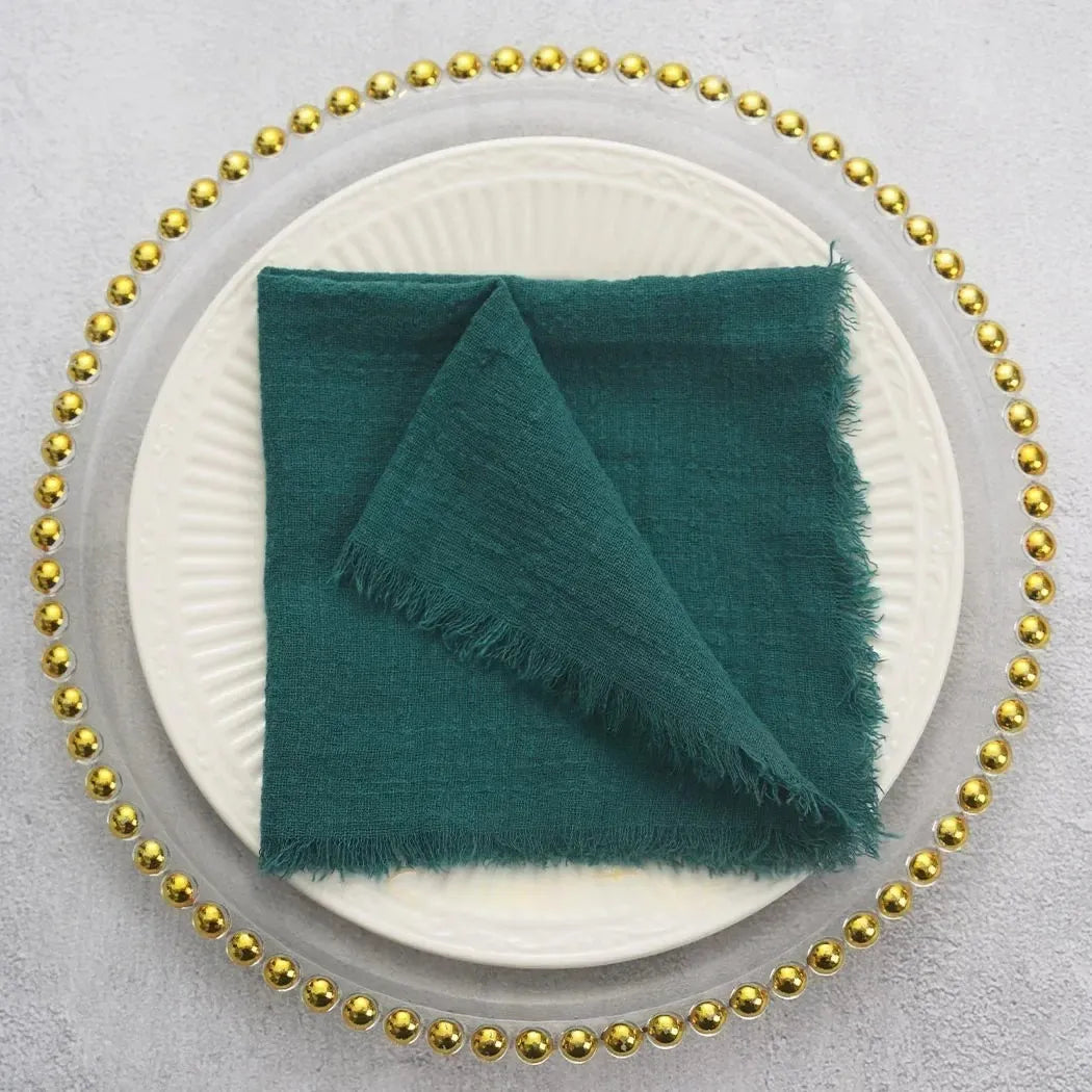 Serviette de Table en Gaze de Coton Vert1