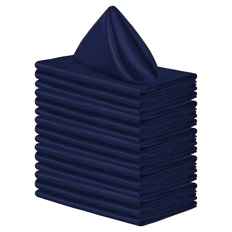 Serviette de Table en Satin Bleu