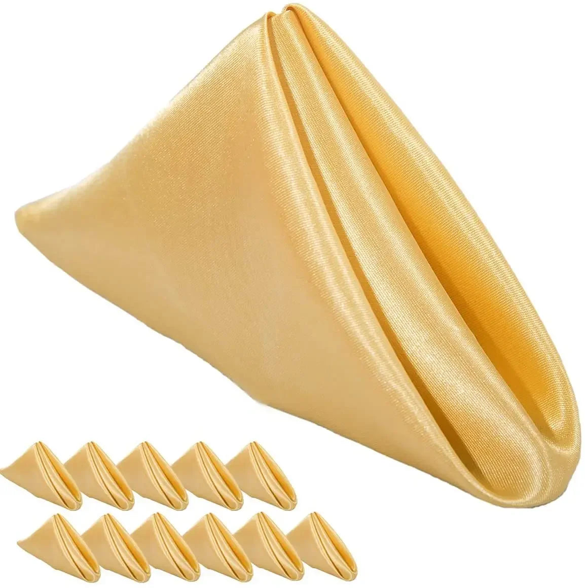 Serviette de Table en Satin Doré