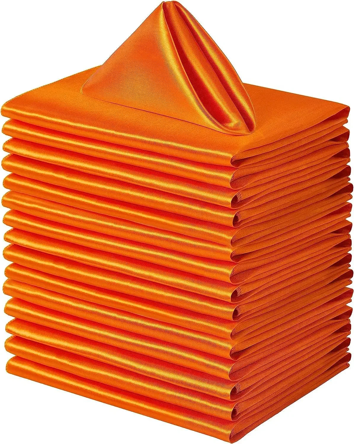 Serviette de Table en Satin Orange