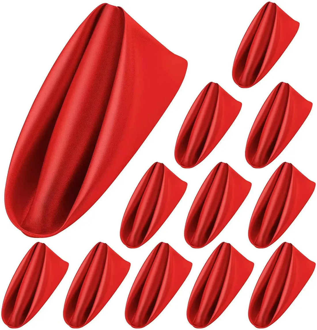 Serviette de Table en Satin Rouge