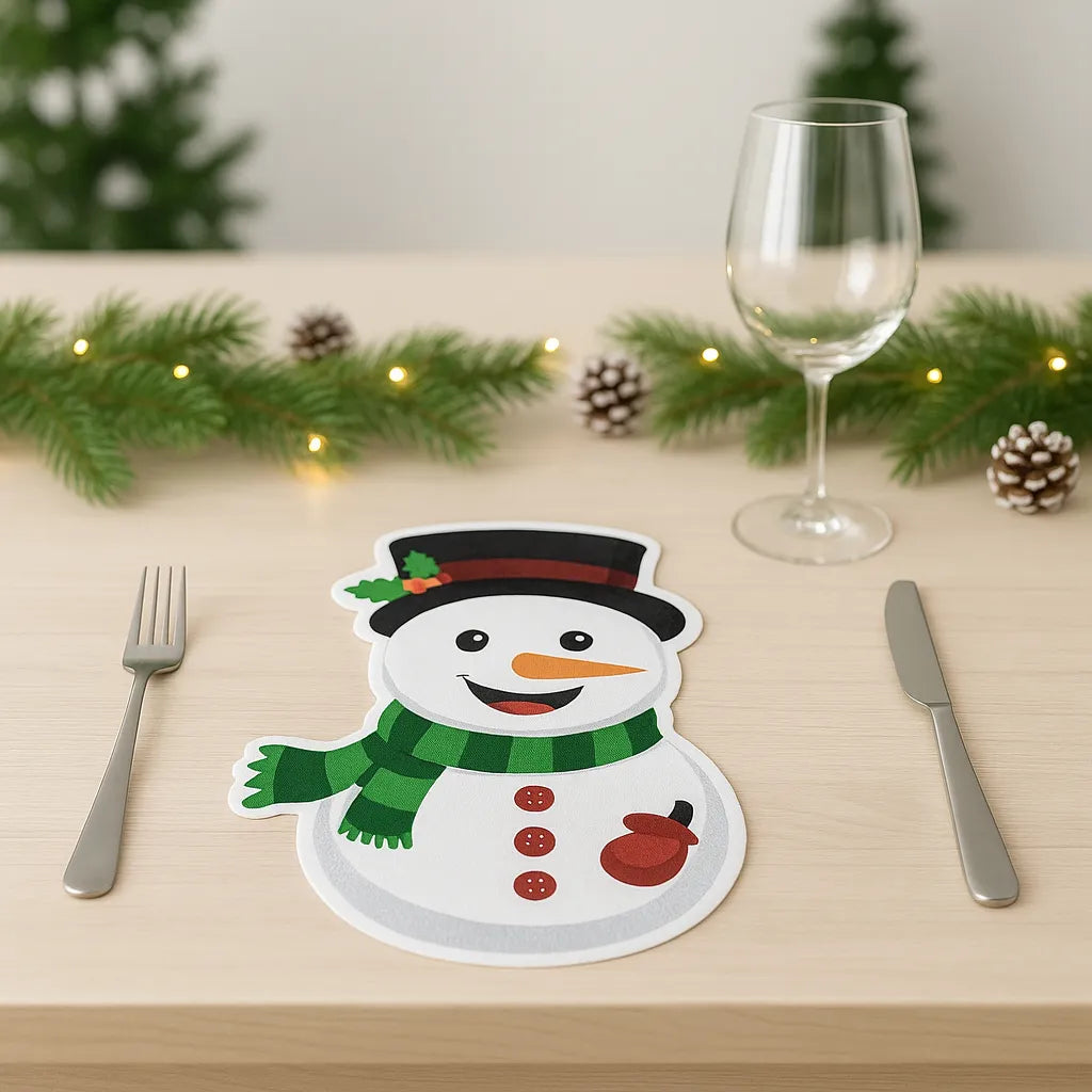 Serviette en Papier Bonhomme de Neige