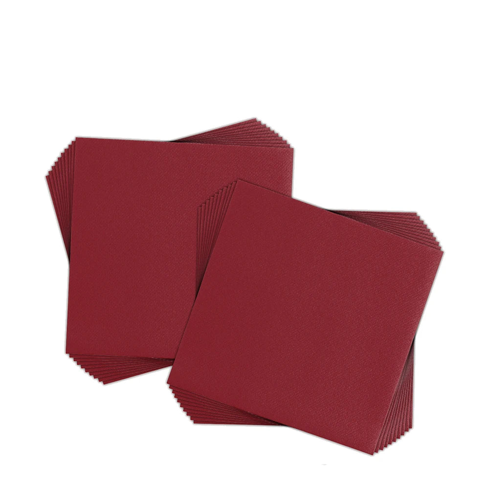 Serviette en Papier Noël Bordeaux Uni Originale