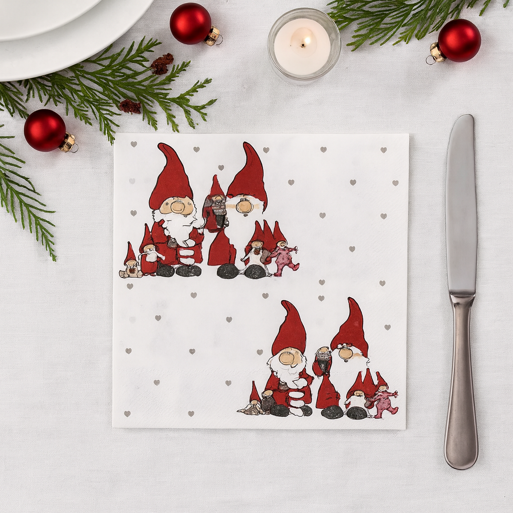 Serviette en Papier Noël Chic