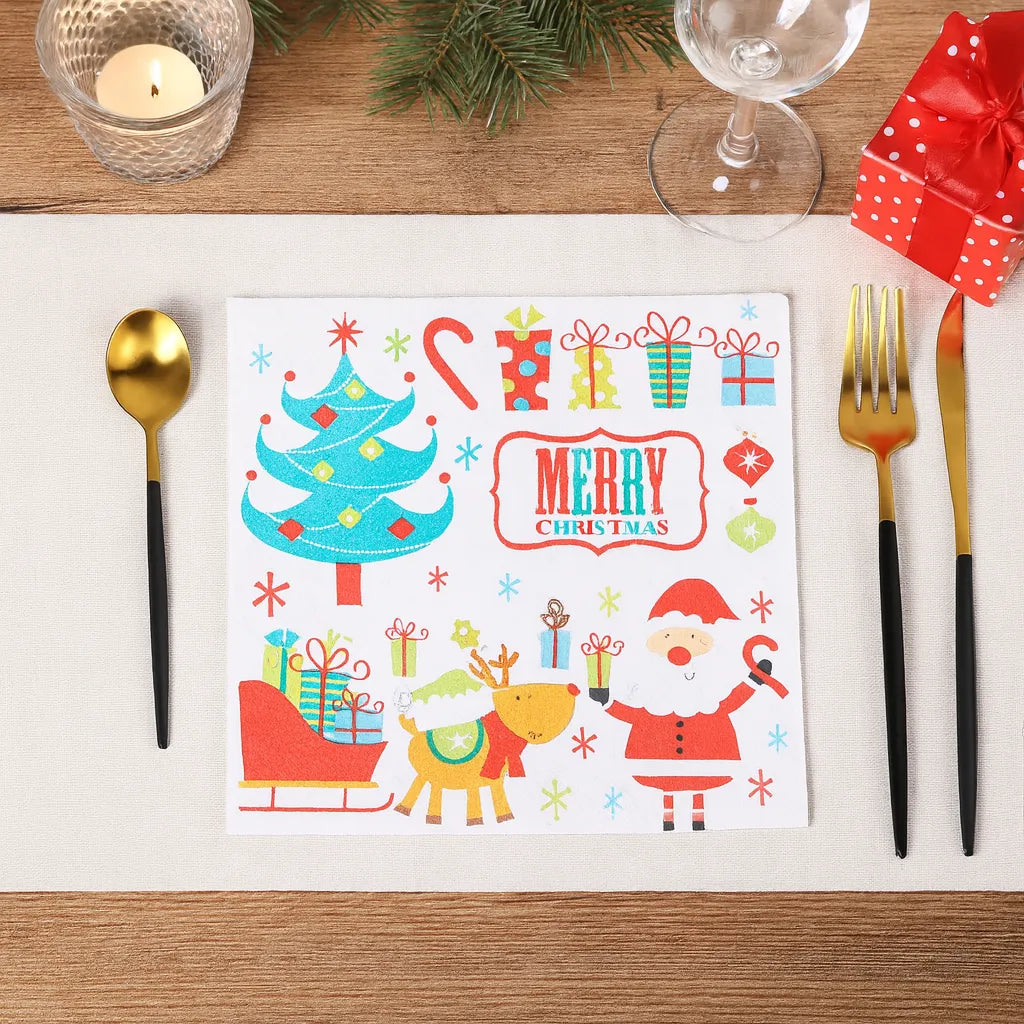 Serviette en Papier Noël Ludique