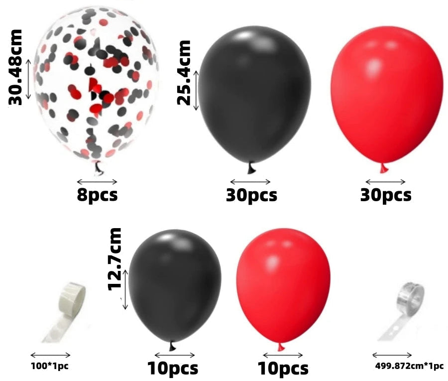 Set Arche Ballons Rouge et Noir Design