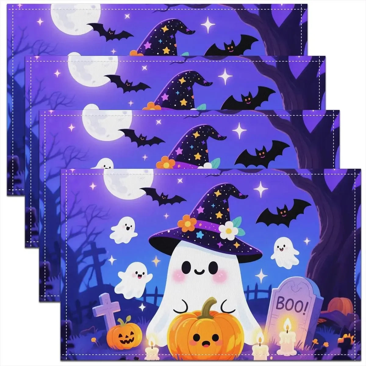 Set De Table Fantôme Sorcier Mignon Chaleureux